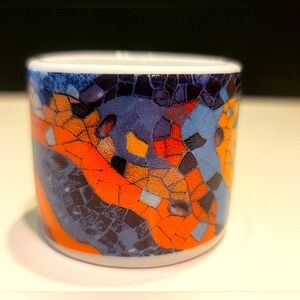 Antoni Gaudi 1852-1936 Porcelain Votive Holder Mosaic Design Parc Guell Spain